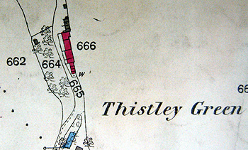1 to 9 Thistley Lane on a map of 1883